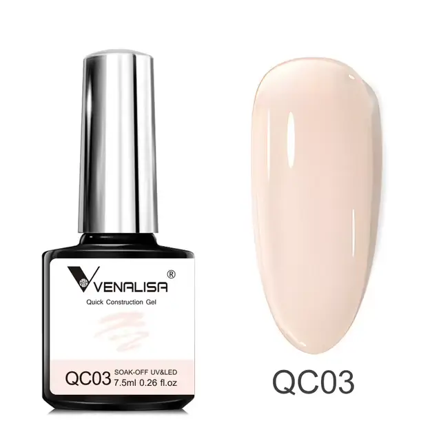 VENALISA 7,5 ml Gel de construction rapide, vernis à ongles gel semi-transparent, gel de trempage re