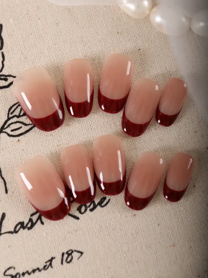 Faux ongles français à pression