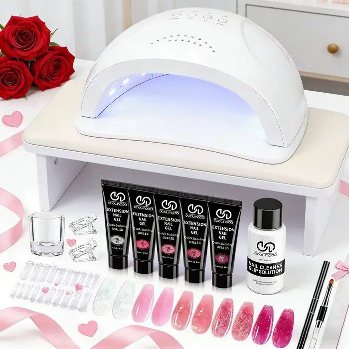 Kit de démarrage Poly Gel pour ongles : 5 couleurs