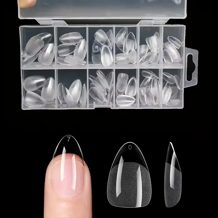 Nailpop pointes de Gel souple pour ongles matériau acrylique court longueur moyenne Capsule d'ongle