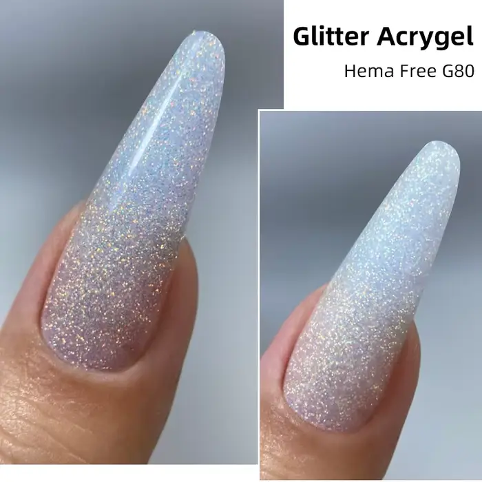 MSHARE 50g Shimmer acrylique Gel Extension