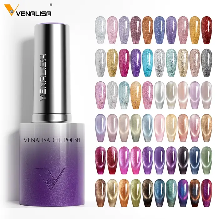 Venalisa 10ml Hema & TPO gratuit Ultra effet oeil de chat vernis à ongles tremper UV LED longue tenue étincelle Bling