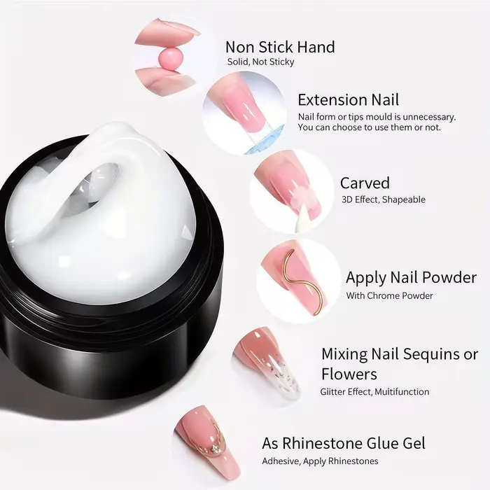 Gel pour ongles 3D, superposition dure et durable non collante
