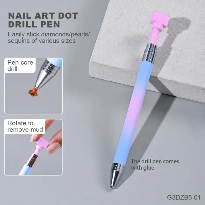 Stylo de peinture diamant dégradé Macaron avec stylo de cire rechargeable