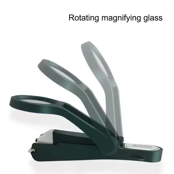 Coupe-ongles uniques avec loupe de précision et fonction anti-éclaboussures