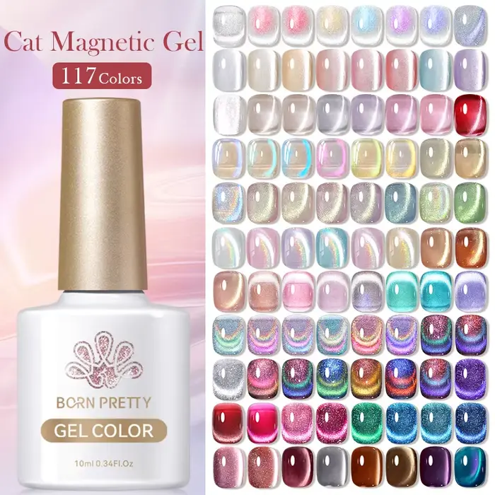 BORN PRETTY 117 couleurs chat Gel magnétique vernis à ongles 10ml couverture complète