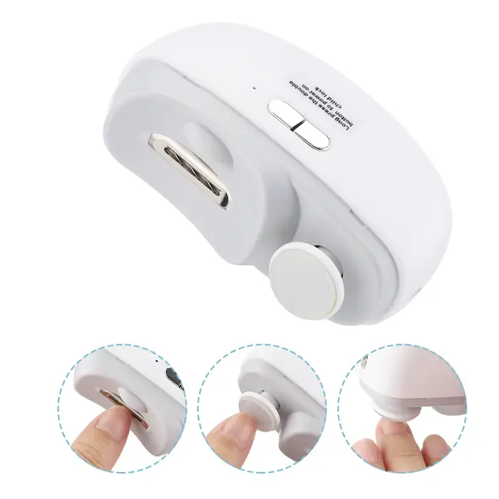 Coupe-ongles électrique avec lumière, automatique, pour adultes et bébés, ciseaux pour orteils, pédi
