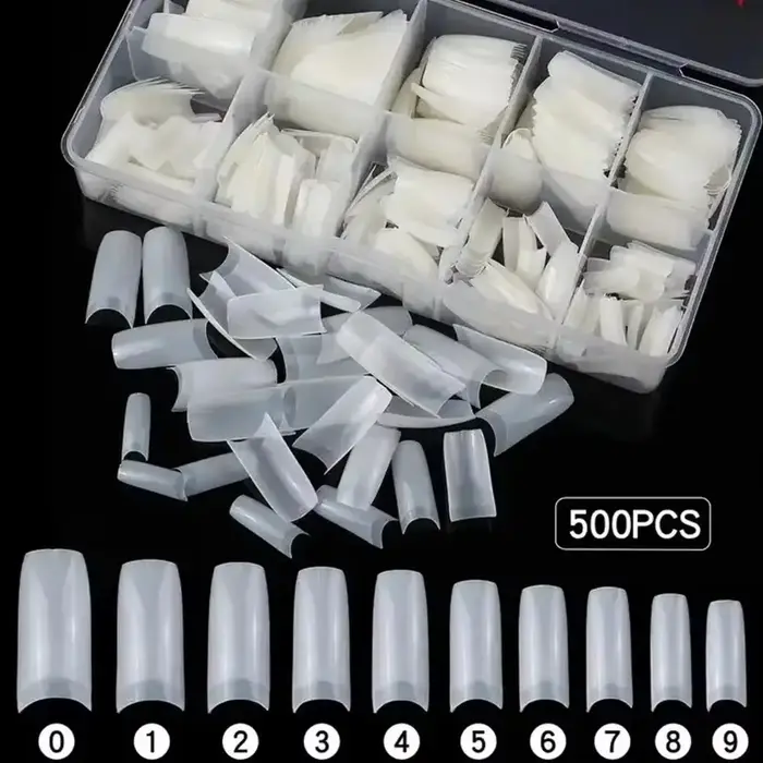 Embout d'ongle artificiel 500, ongles complets colorés, faux ongles en acrylique, manucure, Style Ca