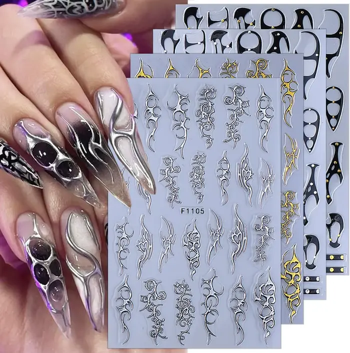 Autocollants pour ongles gothiques