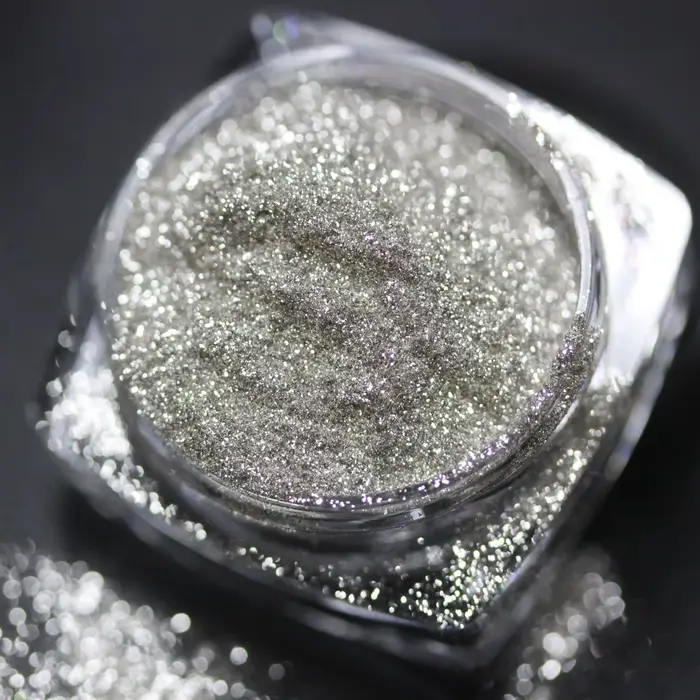 Pigment nacré en gros de la série Ray Shine argenté et doré pour la décoration d'ongles