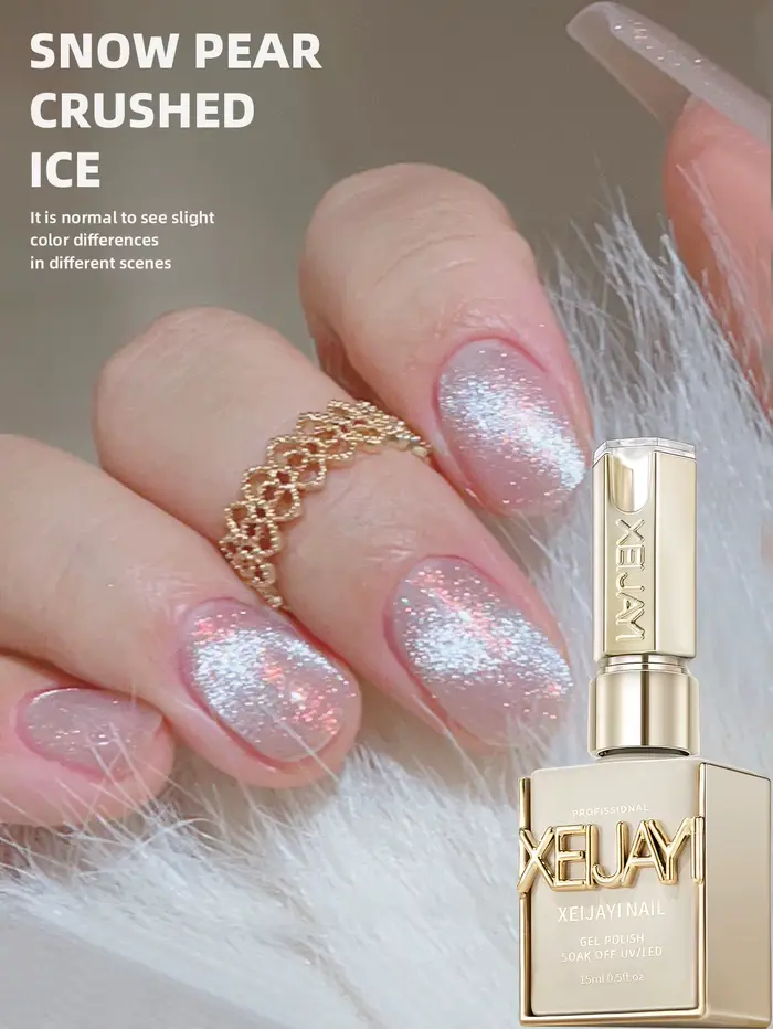 Vernis à ongles Gel œil de chat glace pilée poire de neige 15ml