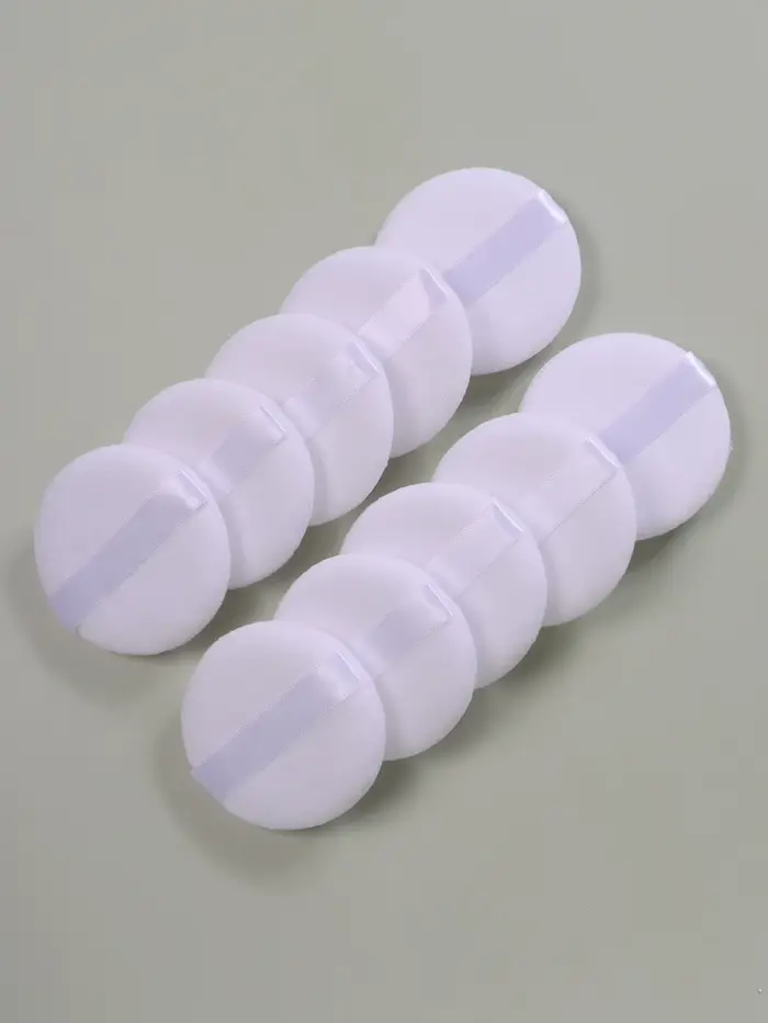 Bouffée de poudre ronde blanche de haute qualité, Portable et pratique, pour Base et fixation du maq