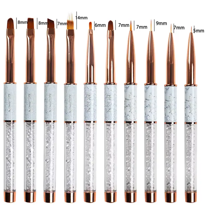 BQAN – brosse à ongles marbrée or Rose
