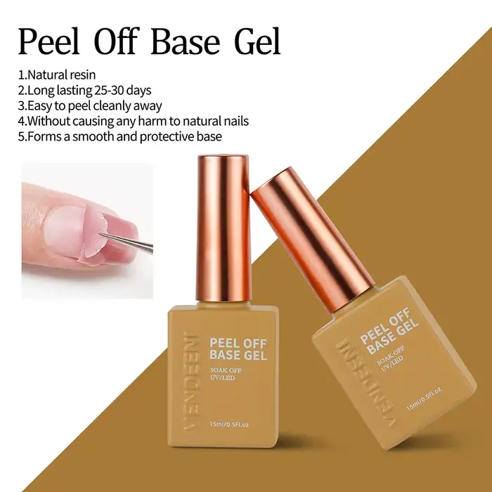 Vendeeni TPO HEMA FREE facile à décoller Base couche Gel vernis à ongles pas besoin dissolvant UV tr