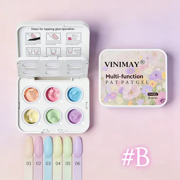 Nouvel ensemble de tampons à ongles 6 couleurs, haute élasticité, trous fins de précision, pour dégr