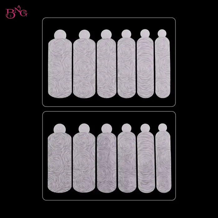 BNG 12 pièces ensemble de formes d'ongles de manucure française moules en Silicone à double autocoll