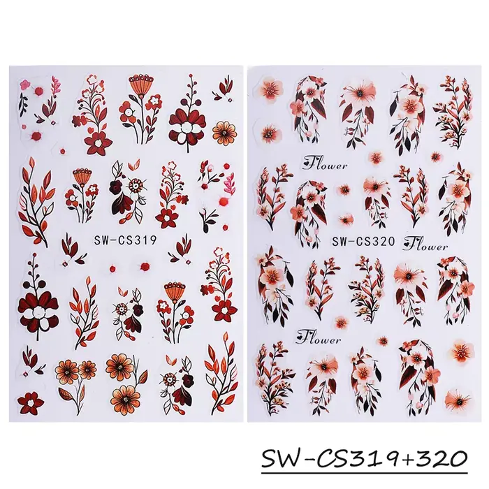 Autocollants pour ongles en feuille d'érable d'automne, 2 pièces, Design de pétales de feuilles tomb