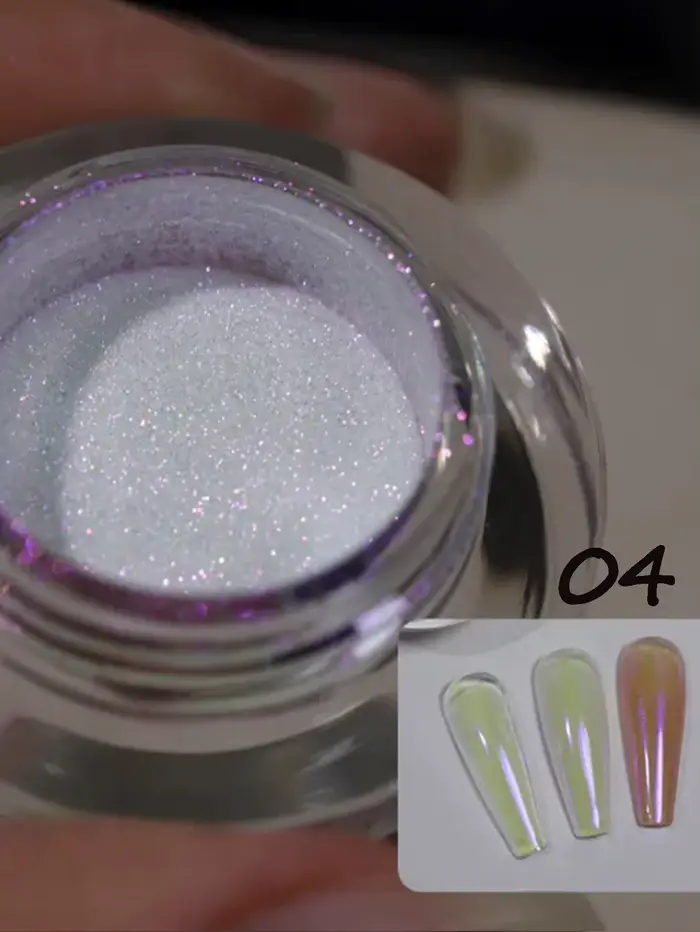 Poudre à ongles aurore au clair de lune avec effet miroir
