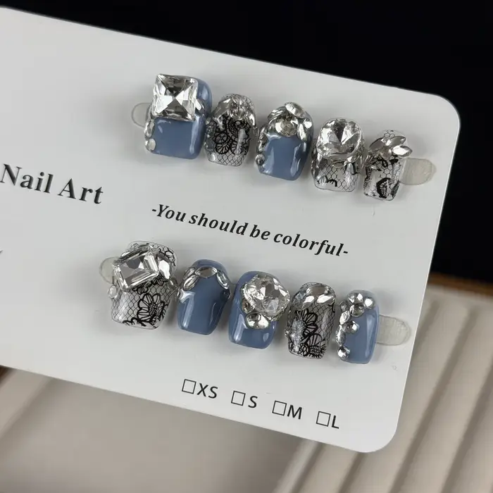 10 pièces de faux ongles faits à la main