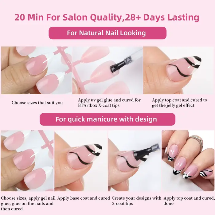 150 pièces cercueil amande Gel doux presse sur les ongles 3 en 1 pointes d'ongle français amovibles 