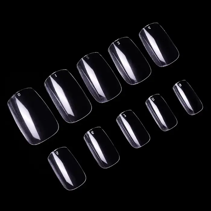 500 pièces faux ongles conseils court carré Transparent