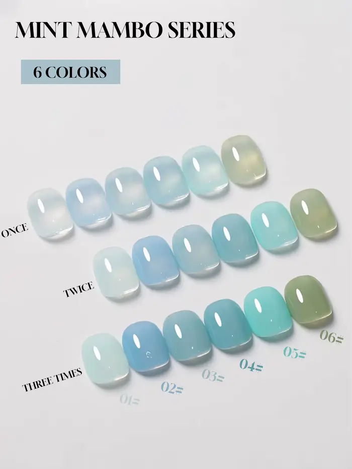Lot de 6 vernis à ongles gel tendance été 2026