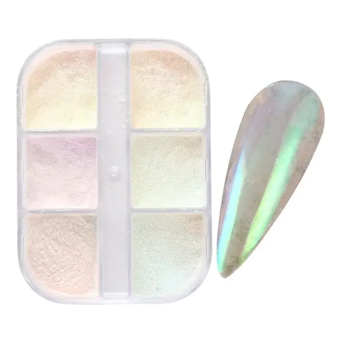 Couleurs solides tapotements ongles poudres UV vernis décoration miroitant Fine paillettes dégradé mat Pat Pat manucure