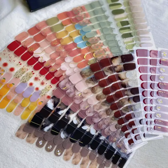 Bandes autocollantes pour ongles en Gel semi-durci UV