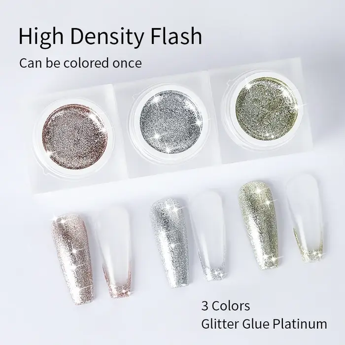 Verhéritage à Ongles Gel Pailmétrage, Platine Brillante, Flashing Nail Art, Soak Off UV, Semi-Continu, Hybride, Verhéritage VarjuvenLacquer, 5ml, Nouveau