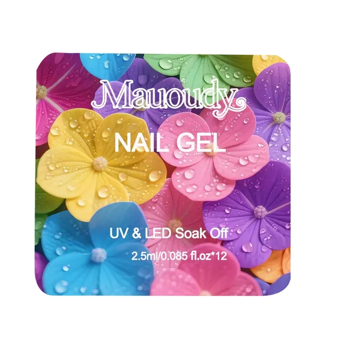 Nouveau vernis à ongles en gel solide 12 couleurs très populaire—Avec des teintes blanches, noires, dorées et argentées pour les manucures françaises—Longue tenue et