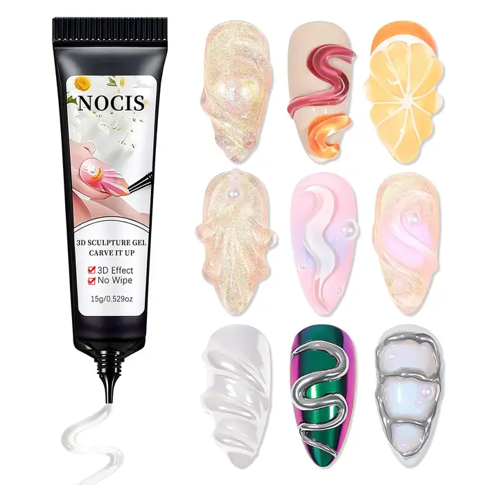 Gel à ongles 3D NOCIS, 15g 30g Gel transparent pour sculpter