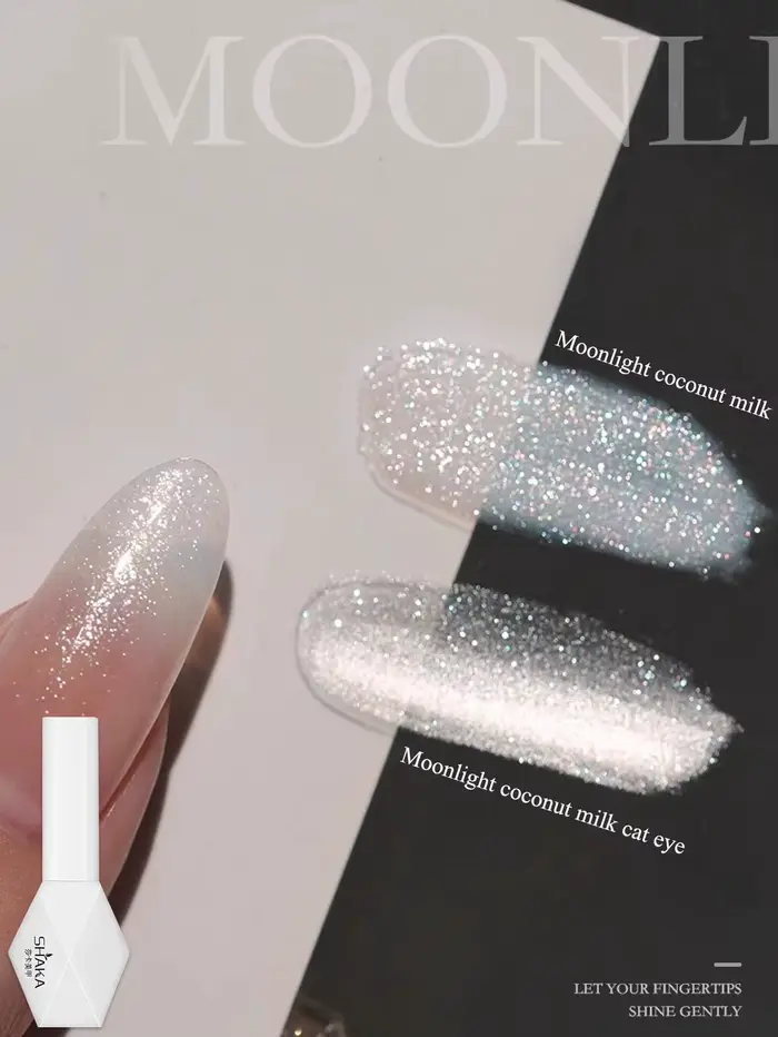 1-21 pièces WS style japonais scintillant blanc Gel vernis à ongles Fine