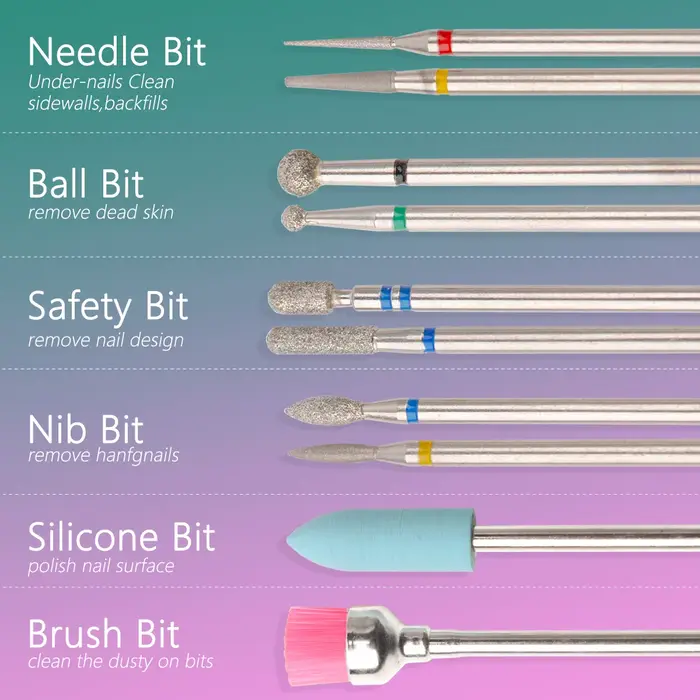 14 pièces/ensemble perceuse à ongles Machine peu