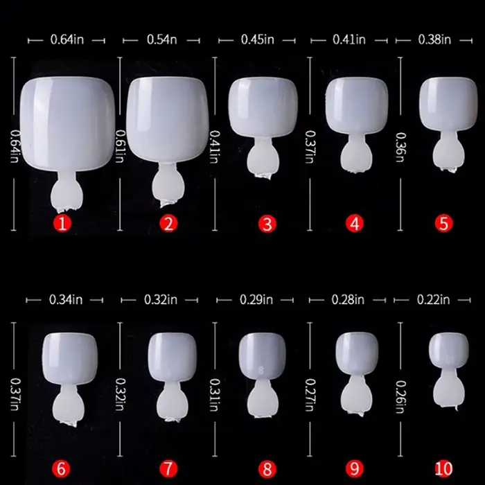 500 faux ongles d'orteils artificiels, pointes françaises pour manucure des pieds, faux ongles