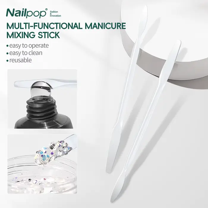 Nailpop 5/10/50/100 pièces bâtons de mélange pour vernis Gel acrylique Nail Art facile à utiliser nettoyage réutilisable cueillette Gel dissolvant de paillettes