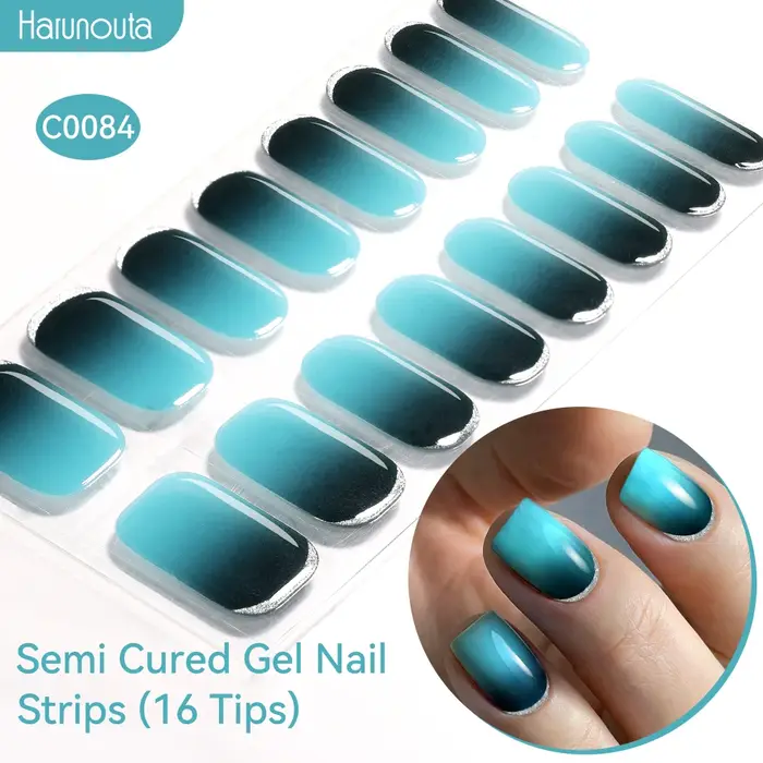 Bandes d'ongles en gel semi-durci avec lampes à ongles UV et LED