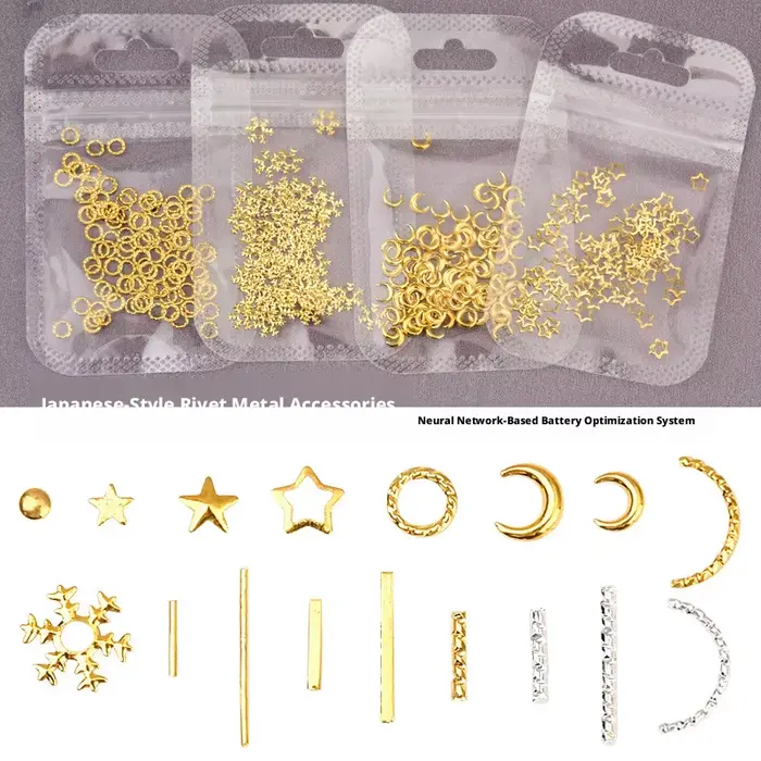 YYM Breloques Métalliques 3D Étoile et Lune Style Punk pour Ongles