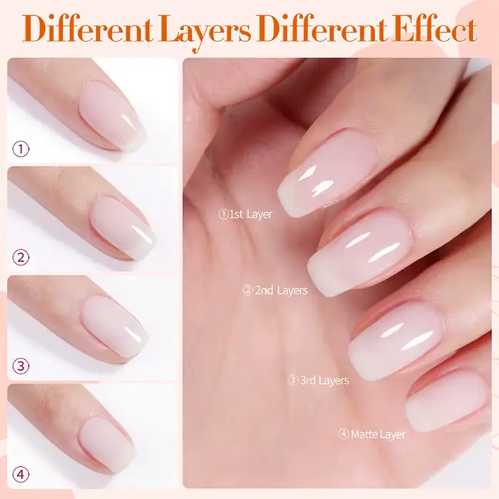 BORN PRETTY Vernis à ongles gel nude blanc laiteux 10ml