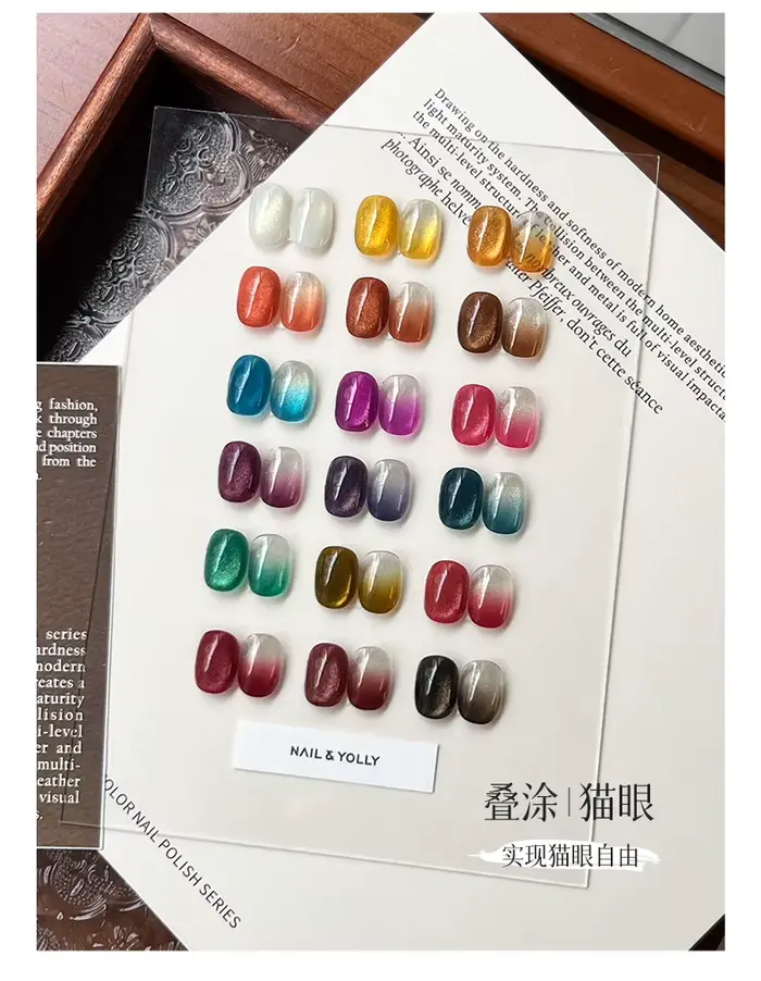 NAIL & YOLLY 18 couleurs 3D peint solide Gel paillettes UV Gel vernis Palette ongles crème Art Semi Permanent tremper