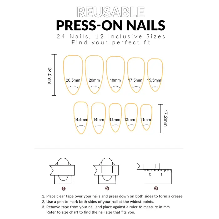 Faux ongles en amande dégradée blanche