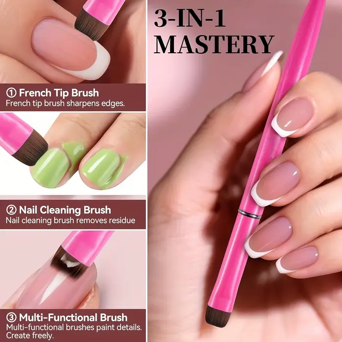 Brosse à ongles française 3 en 1