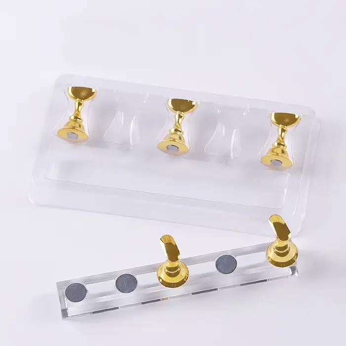 5/30 pièces/ensemble support magnétique pour ongles faux ongles pointe support de pratique support d