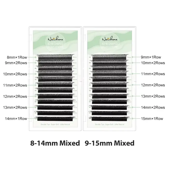 NATUHANA Extensions de cils en forme de W 4D 5D Volume ventilateurs de Volume préfabriqués cils en f