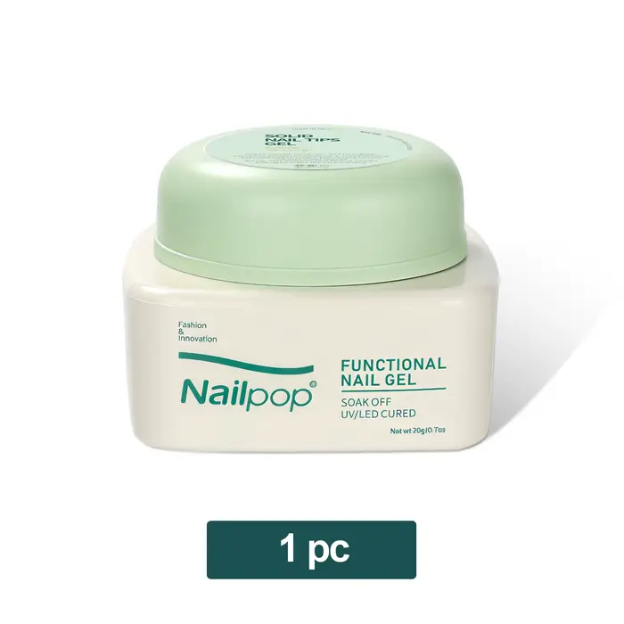 Gel solide Nailpop pour ongles en acrylique - Gel UV adhésif pour sculpture et strass, forte adhéren