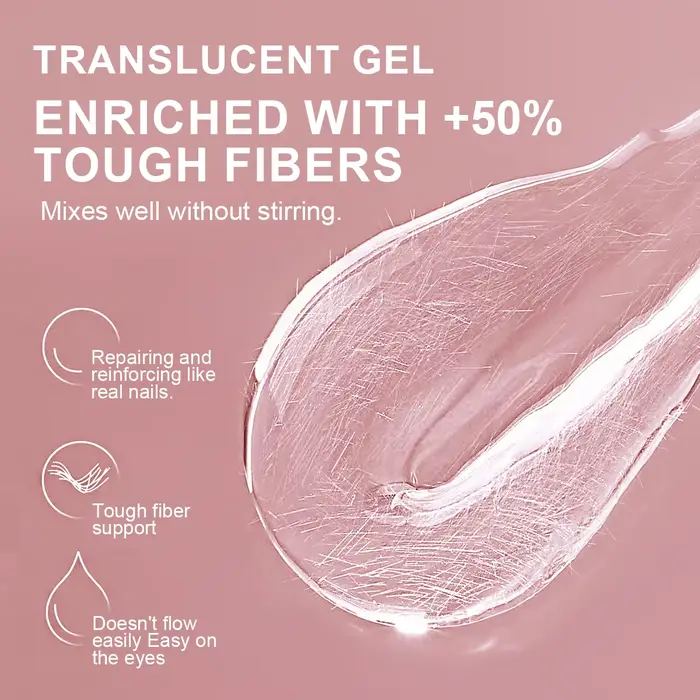 LIMEGIRL15ml Gel à base de caoutchouc en fibre de verre pour la réparation des ongles cassés Construction rapide Gel