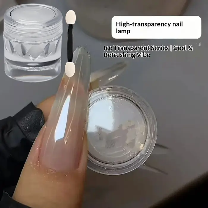 Poudre à ongles blanche nacrée Moonlight 0,1g/flacon, effet Aurora, placage miroir, poussière chromé