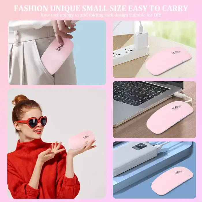 Lampe à ongles pliable 6w lampe à LED Uv pour Machine à ongles Uv Led Gel séchage rapide sèche lampe