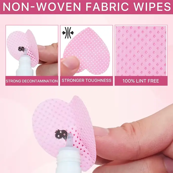 200 pièces/boîte lingettes à ongles non pelucheuses Extension de cils