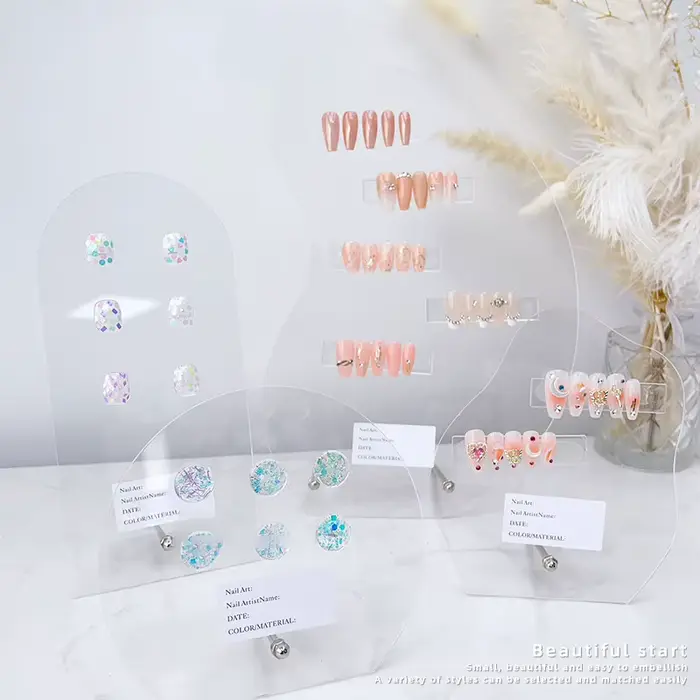 Présentoir pour faux ongles en acrylique, outil de manucure