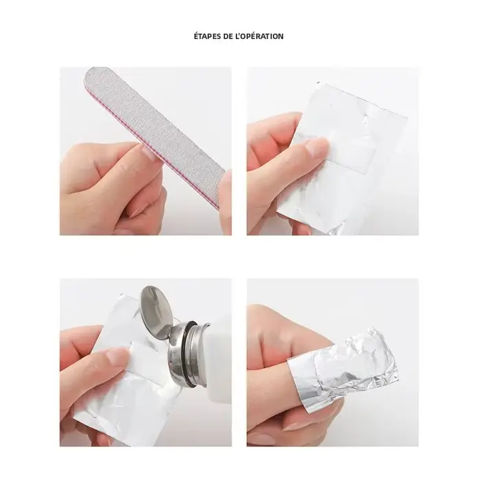 100 pièces sac feuille d'aluminium Nail Art tremper le vernis à ongles enlèvement enveloppes serviette Gel dissolvant outil de manucure